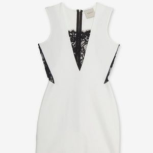 Michelle Mason White Lace Dress